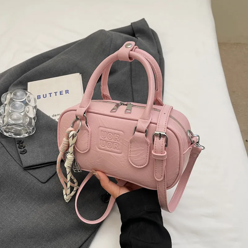 Yalu PU Handbag Regular Women's Black/Pink/White/Silver-10