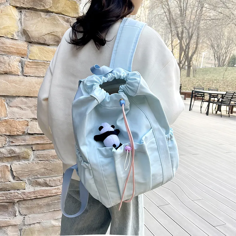 Yalu Nylon Backpack Regular Unisex Multicolor-25