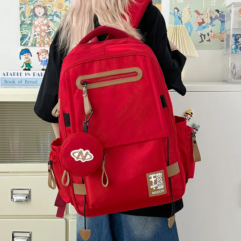 Yalu Nylon Backpack Unisex Multicolor-16
