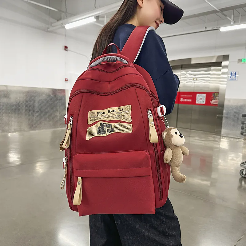 Yalu Nylon Backpack Regular Unisex Multicolor-21