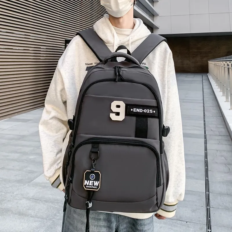 Yalu Oxford Backpack Regular Unisex Black/Dark Gray/Light Gray/Medium Gray-8