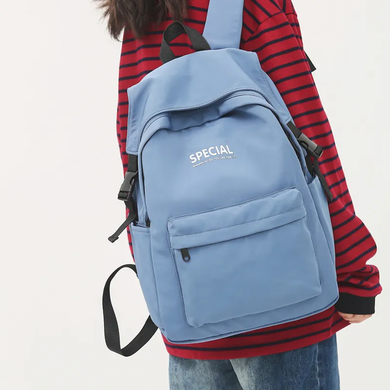 Yalu Nylon Backpack Unisex White/Black/Green/Blue-18