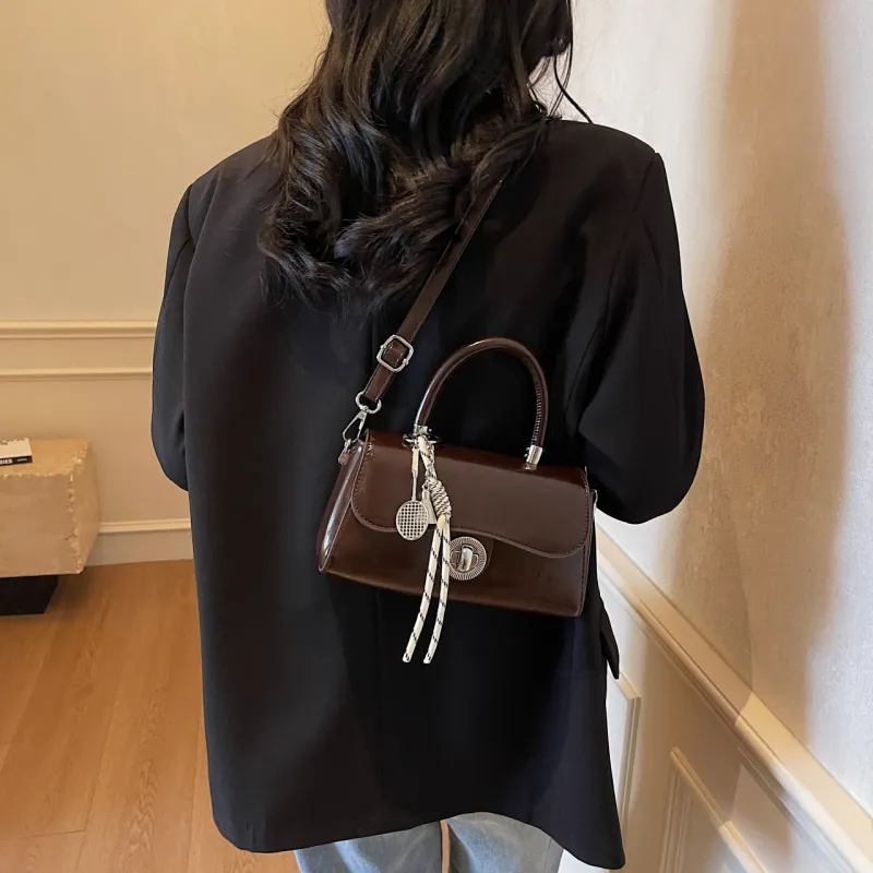 Yalu PU Handbag, Shoulder Bag, Crossbody Bag Regular Women's Black/Ecru/Coffee/Pink/Gray-13