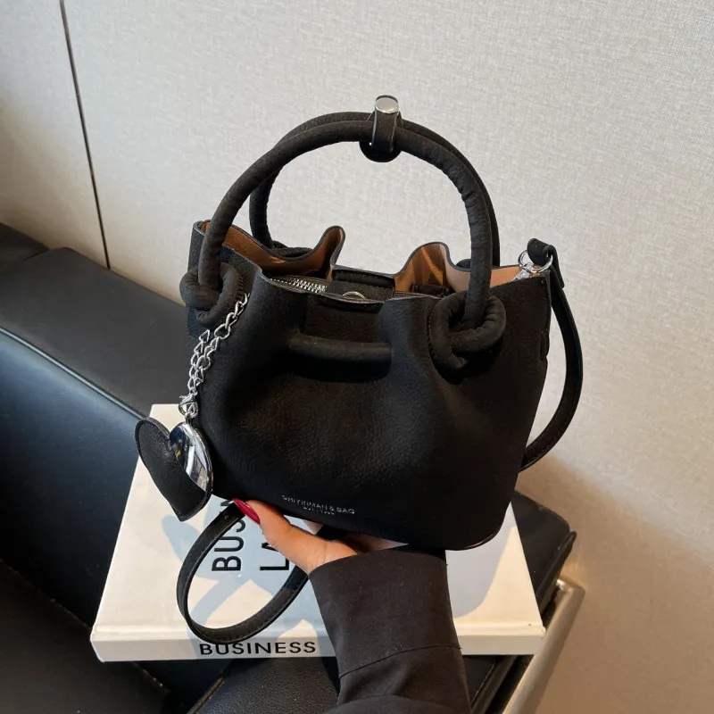 Yalu PU One Shoulder Handbag Regular Women's Black/Ecru/Pink/Green-2