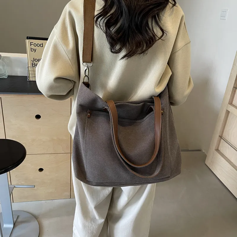 Yalu Canvas Bag, Tote Bag, Shoulder Bag Regular Women's Multicolor-10