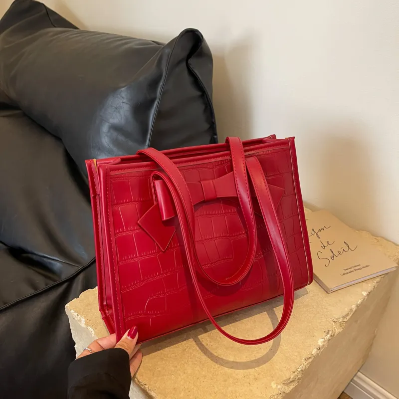 Yalu PU Shoulder Bag Regular Women's Red-17