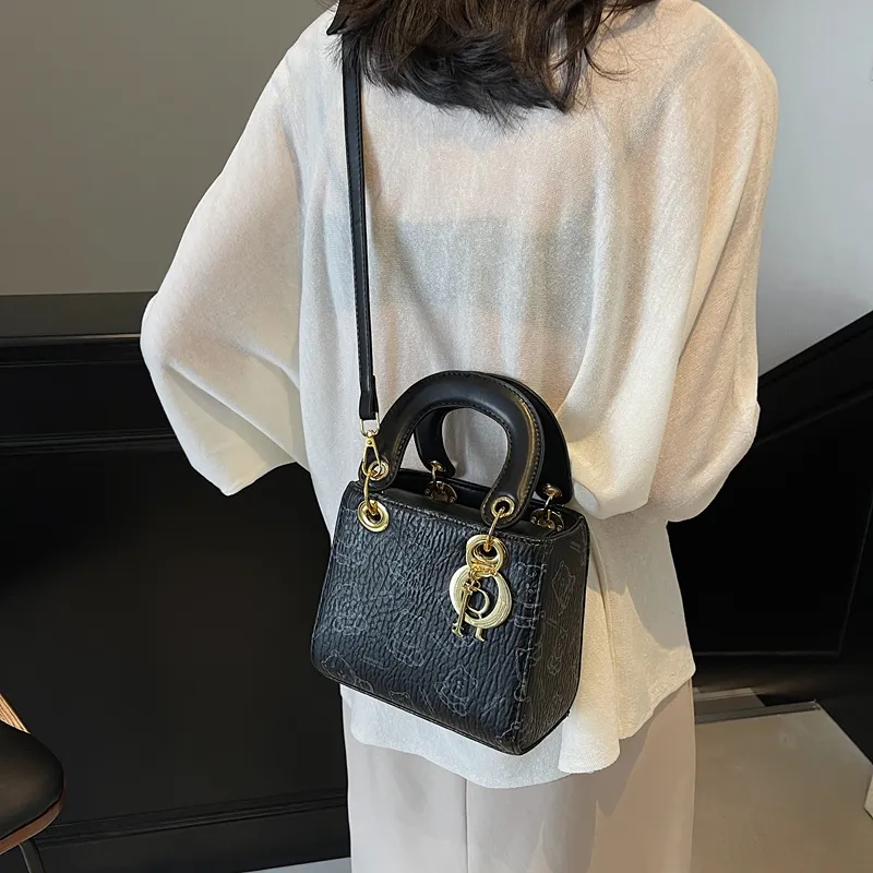 Yalu PU Lady Dior Crossbody Handbag Regular Women's Ecru/Black/Pink/Brown-13