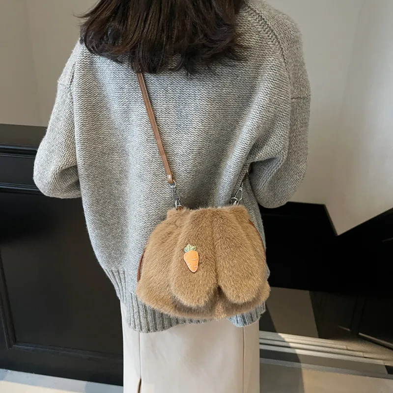 Yalu Plush One Shoulder Handbag Regular Women's Multicolor-29