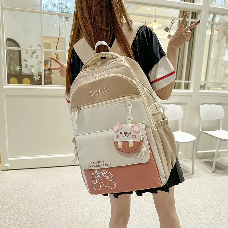Yalu Nylon Backpack Regular Unisex Multicolor-22