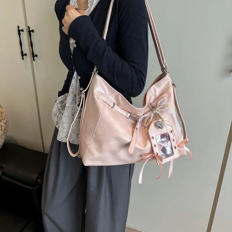 Yalu PU Backpack Regular Women's White/Blue/Black/Pink-30