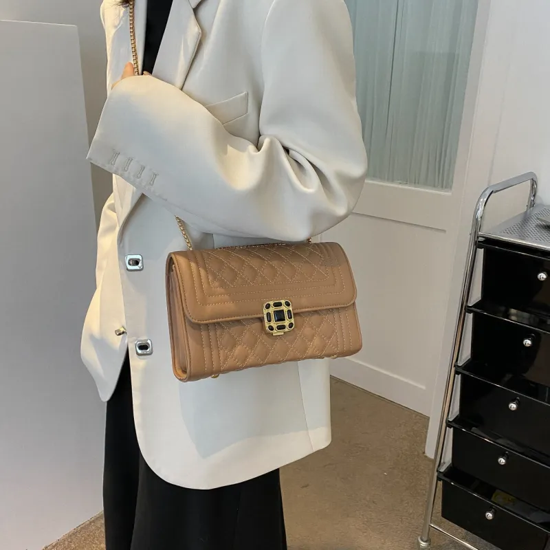 Yalu PU Crossbody Bag, Shoulder Bag Regular Women's Khaki/Black/Ecru/White-4