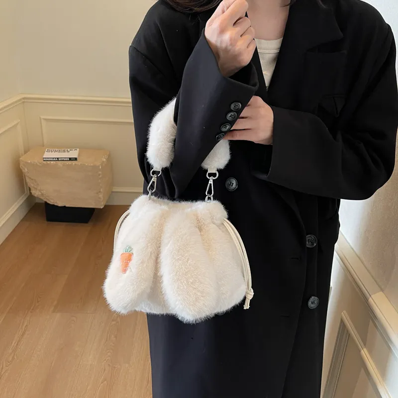 Yalu Plush One Shoulder Handbag Regular Women's Multicolor-6