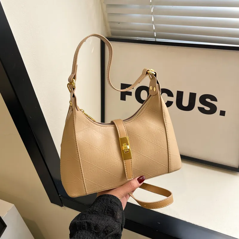Yalu PU One Shoulder Handbag Crossbody Bag Regular Women's White/Pink/Green/Khaki/Black/Dark Khaki-25