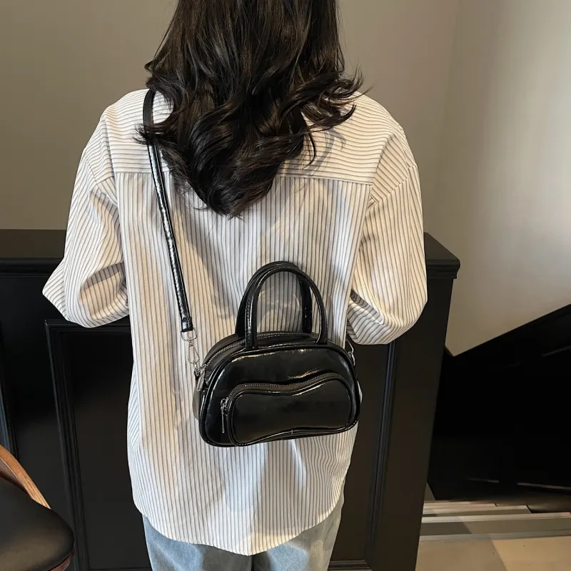 Yalu PU Shoulder Bag Crossbody Bag Handbag Regular Women's Black/Ecru/Burgundy/Blue/Pink-4
