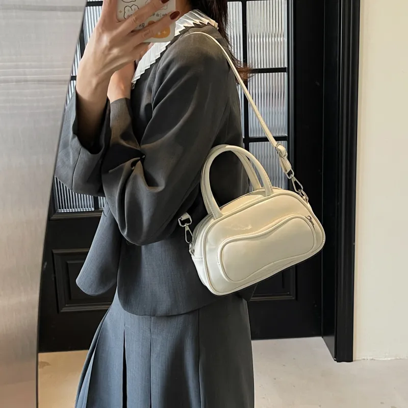 Yalu PU Shoulder Bag Crossbody Bag Handbag Regular Women's Black/Ecru/Burgundy/Blue/Pink-11
