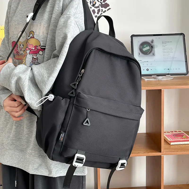 Yalu Nylon Backpack Unisex Black/Red/White/Khaki-3
