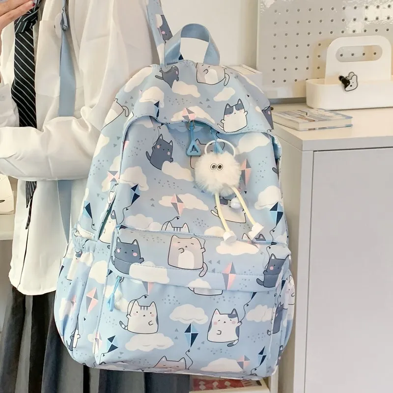 Yalu Nylon Fabric Backpack Regular Unisex Multicolor-15