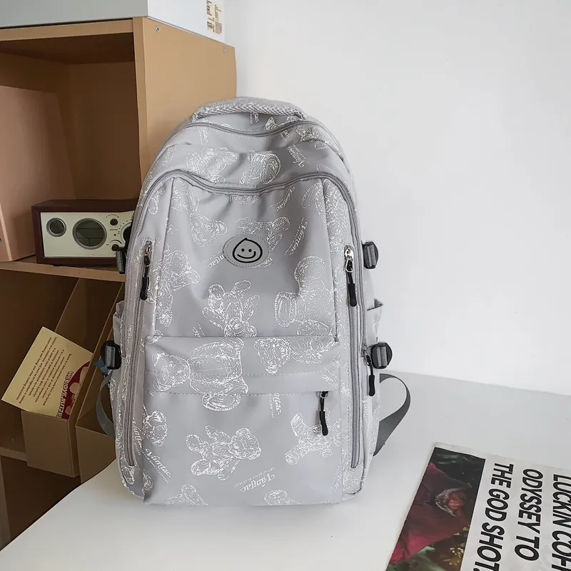 Yalu Nylon Backpack Regular Unisex Multicolor-19