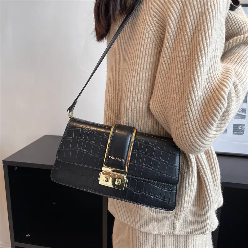 Yalu PU Handbag Regular Women's White/Black-13
