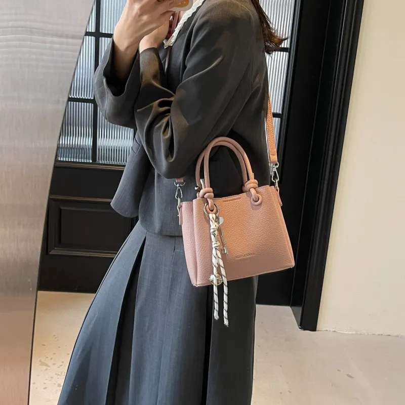 Yalu PU Handbags Shoulder Bag Crossbody Bag Women's Ecru/Black/Pink/Khaki-19