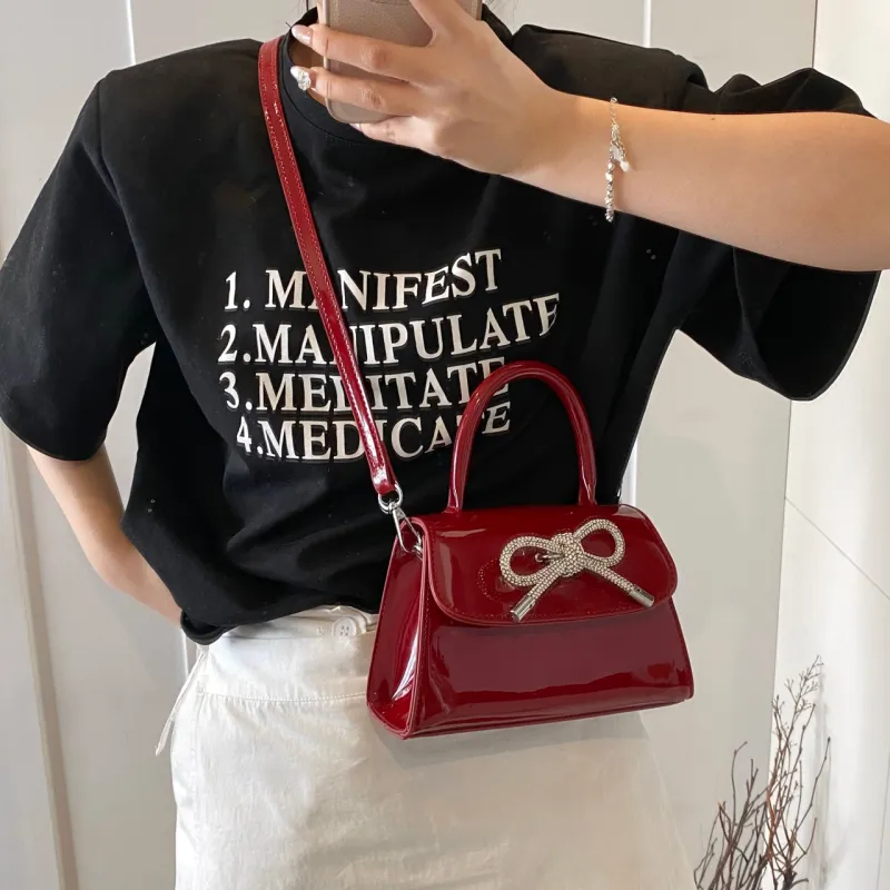 Yalu PU Handbag Regular Women's White/Red/Brown/Black/Silver-11