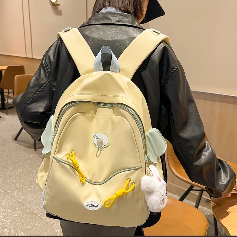 Yalu Nylon Backpack Regular Unisex Multicolor-12