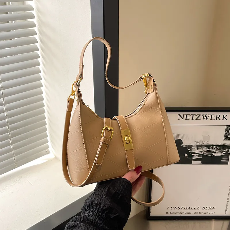 Yalu PU One Shoulder Handbag Crossbody Bag Regular Women's White/Pink/Green/Khaki/Black/Dark Khaki-26