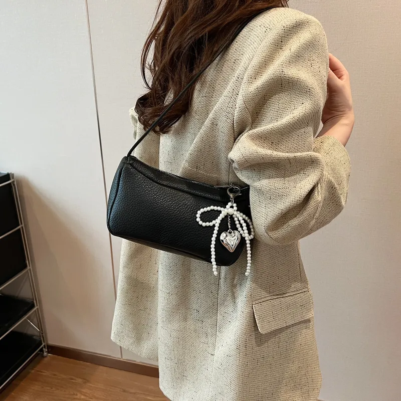 Yalu PU Crossbody Bag, Shoulder Bag Regular Women's Silver/Black/Red/Ecru-14