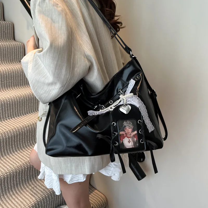 Yalu PU Backpack Regular Women's White/Blue/Black/Pink-21