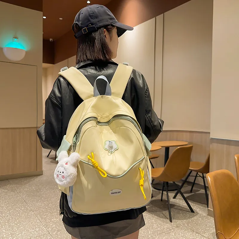 Yalu Nylon Backpack Regular Unisex Multicolor-14