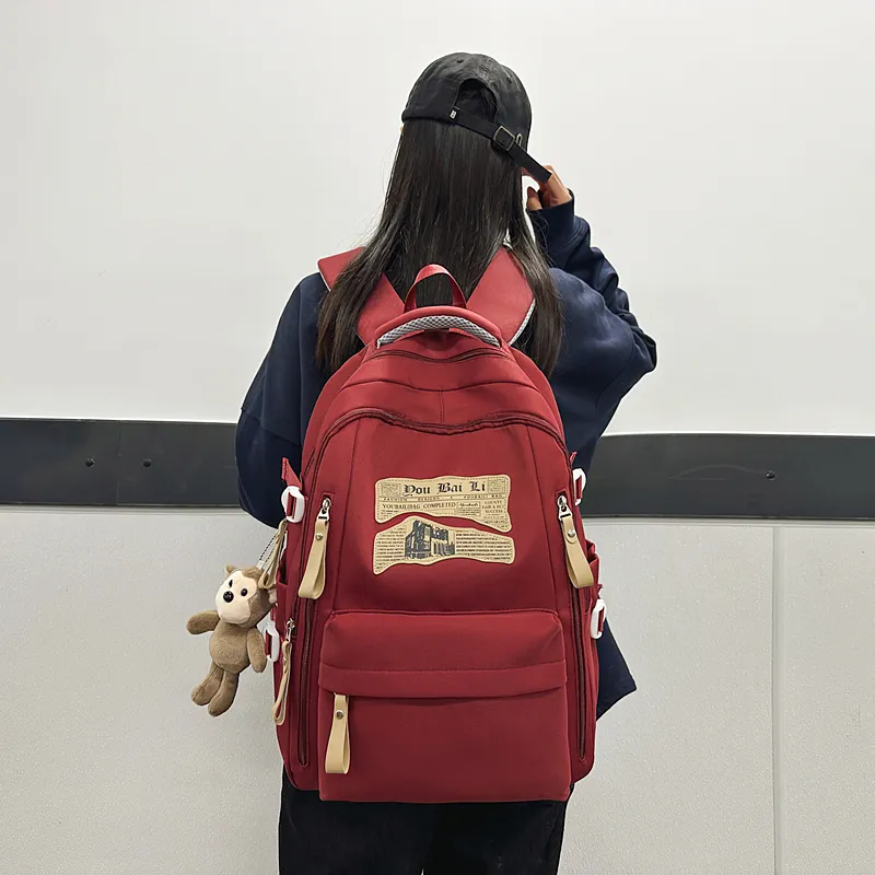Yalu Nylon Backpack Regular Unisex Multicolor-16