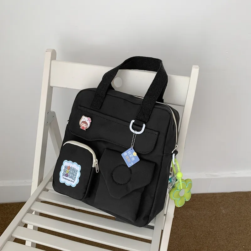 Yalu Nylon Backpack Regular Women's White/Black/Purple/Blue/Pink-3