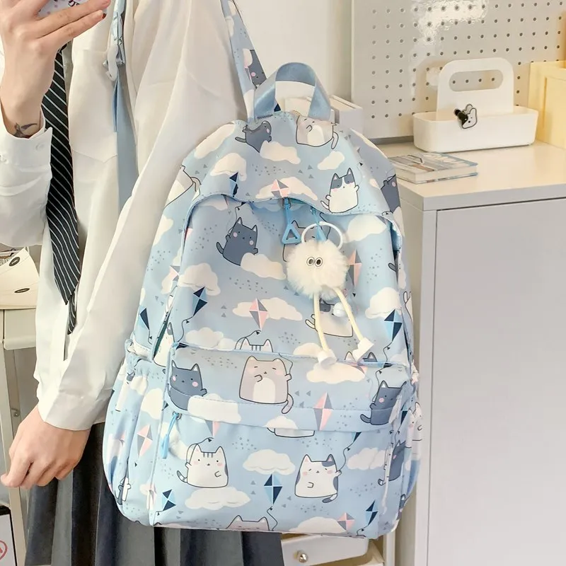 Yalu Nylon Fabric Backpack Regular Unisex Multicolor-20