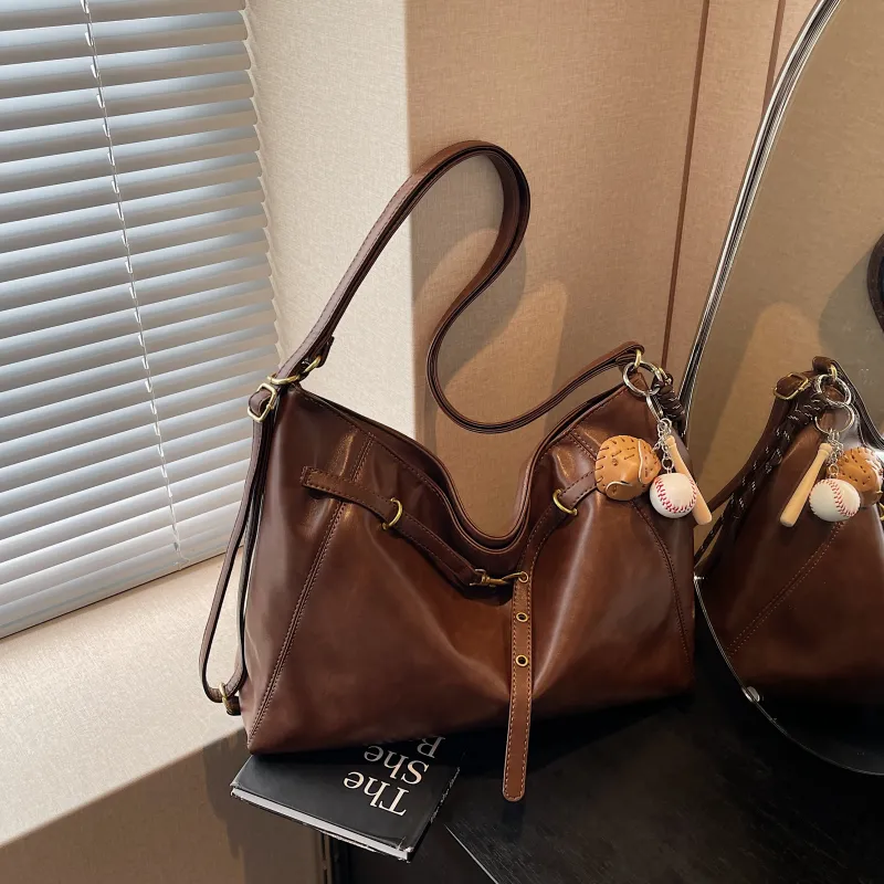 Yalu PU Shoulder Bag Women's Black/Coffee/Light Brown/Dark Brown-2