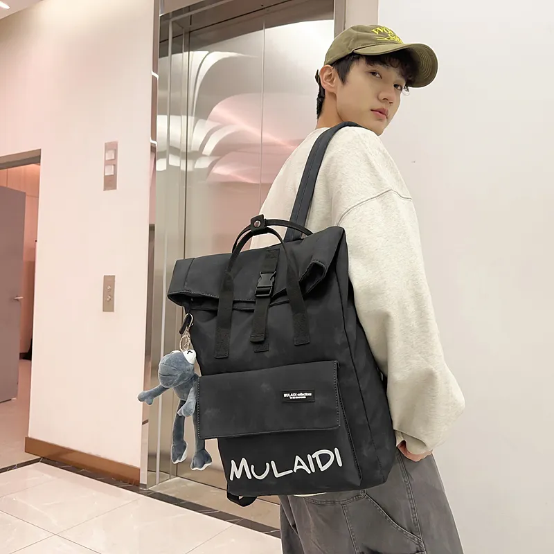 Yalu Nylon Backpack Unisex Multicolor-12