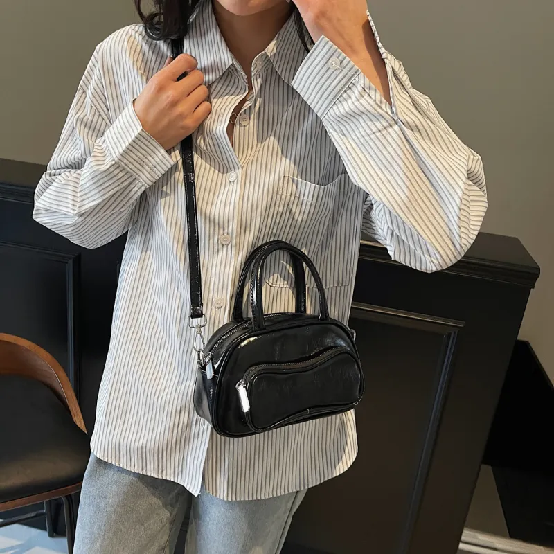Yalu PU Shoulder Bag Crossbody Bag Handbag Regular Women's Black/Ecru/Burgundy/Blue/Pink-6
