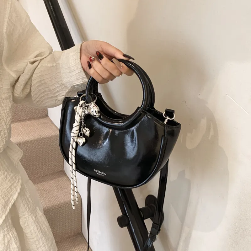 Yalu PU Shoulder Bag, Crossbody Bag, Handbag Regular Women's Silver/Black/Pink/Blue/White-9