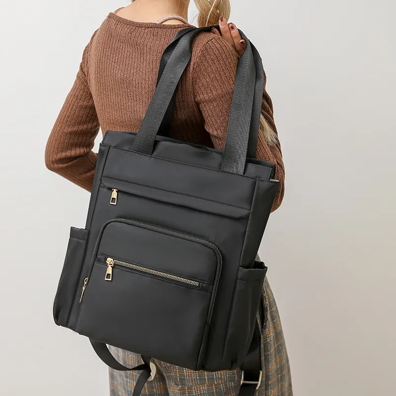 Yalu Nylon Fabric Backpack Women's Cherry Blossom Pink/Olive Green/Pearl White/Classic Black/Khaki/Coffee-20