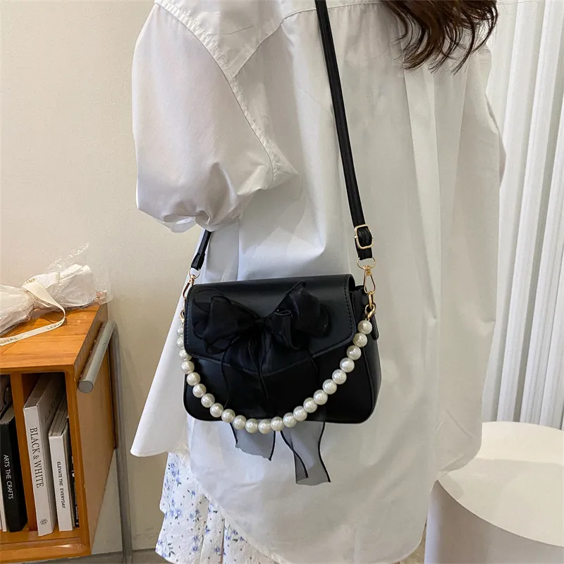 Yalu PU Shoulder Bag Women's White/Black/Blue/Pink-17