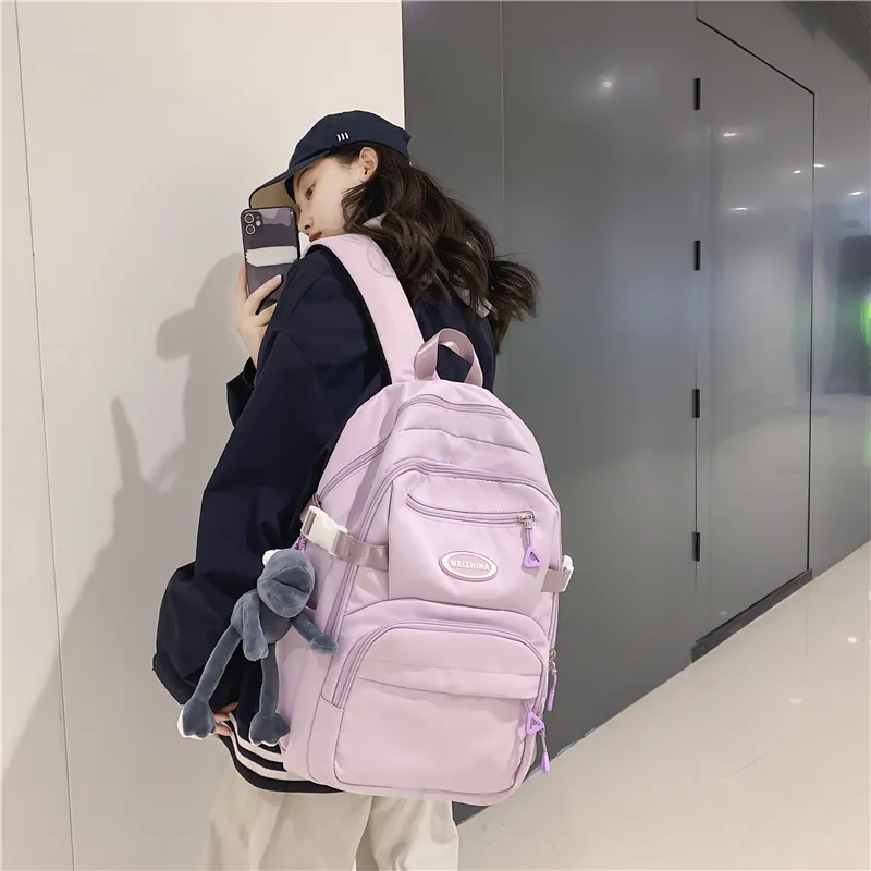 Yalu Nylon Backpack Regular Unisex Multicolor-25