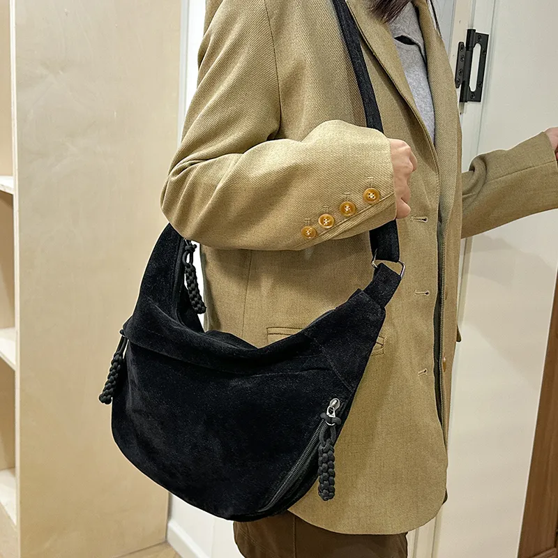 Yalu Suede Crossbody Bag, Shoulder Bag Regular Women's Multicolor-5
