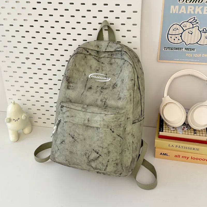 Yalu Nylon Backpack Regular Unisex Black/Red/Green/Blue/White-22