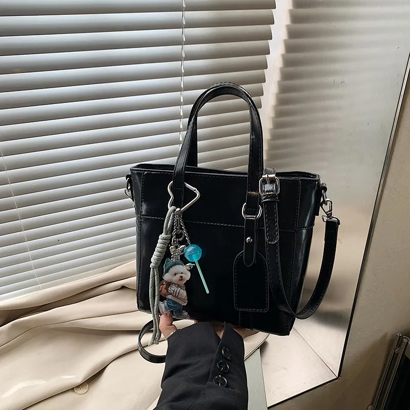 Yalu PU Bucket Bag, Crossbody Handbag Women's Ecru/Gray/Khaki/Black-9