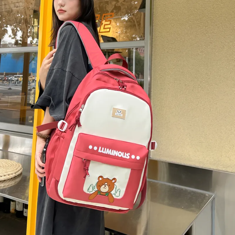 Yalu Composite Cloth Backpack Unisex Multiple Colors-4