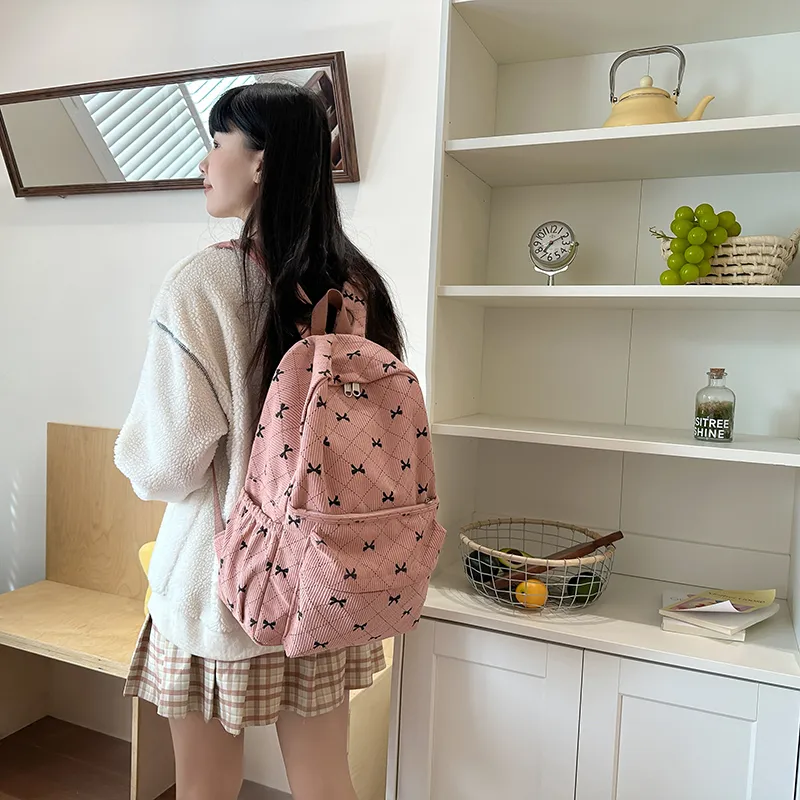 Yalu Corduroy Backpack Women's Multicolor-16