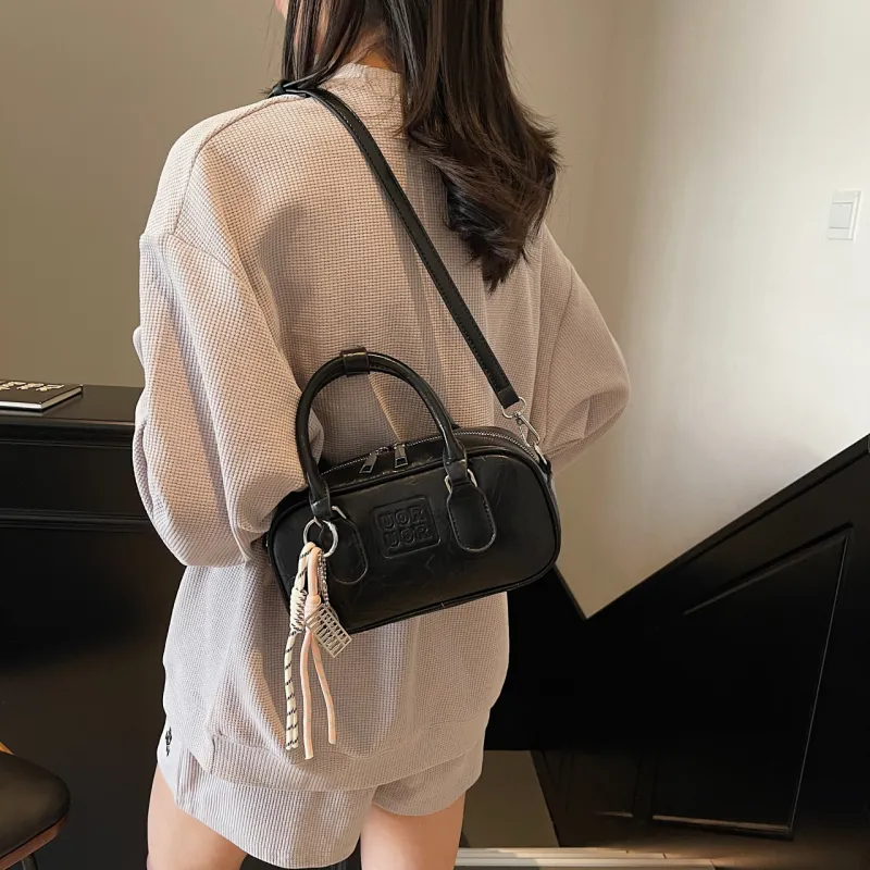 Yalu PU Handbag Regular Women's Black/Pink/White/Silver-2