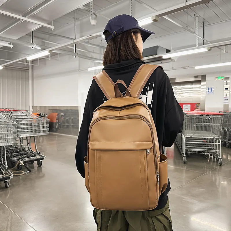 Yalu PU Backpack Men's Ecru/Gray/Black/Khaki-23