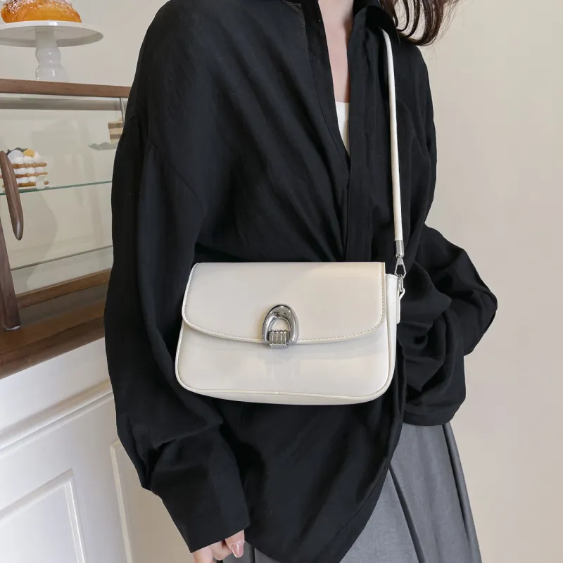 Yalu PU Crossbody Bag Shoulder Bag Regular Women's Black/White/Pink/Brown/Khaki-4