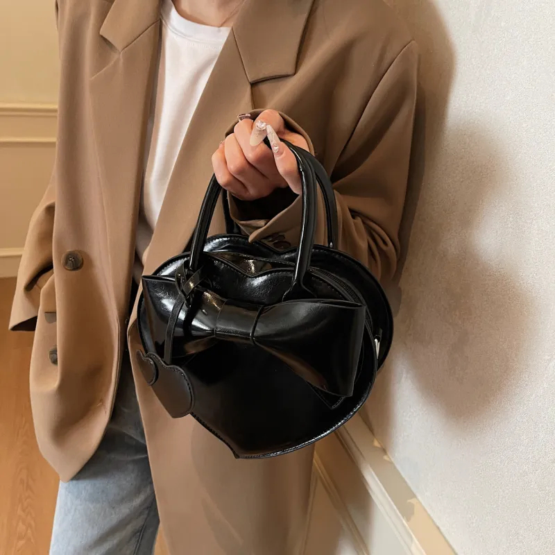 Yalu PU Shoulder Bag, Crossbody Bag, Handbag Regular Women's Black/Ecru/Burgundy/Pink-4