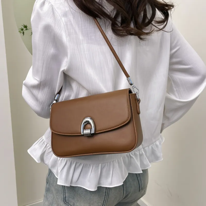 Yalu PU Crossbody Bag Shoulder Bag Regular Women's Black/White/Pink/Brown/Khaki-27